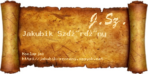 Jakubik Szörény névjegykártya